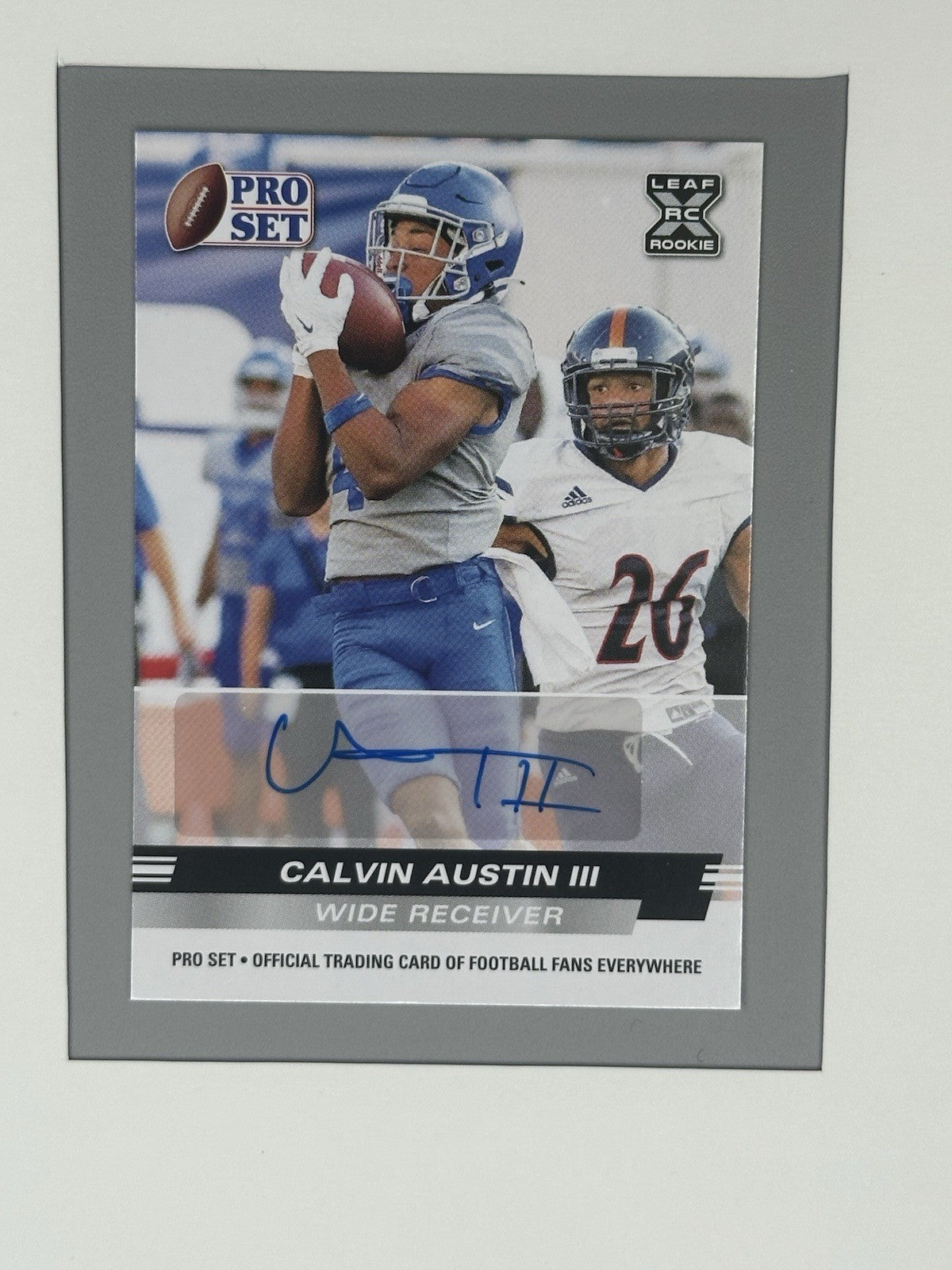 2022 Leaf Pro Set Football Calvin Austin III Auto #PSA-CA1 Steelers