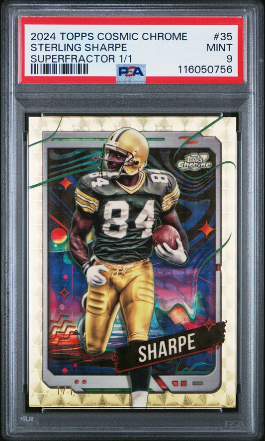 2024 Topps Cosmic Chrome Sterling Sharpe 1/1 #35 PSA 9 Superfractor