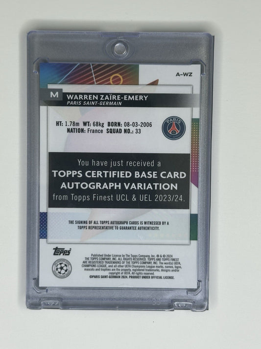 2023-24 Topps Finest UEFA Warren Zaire-Emery Variation Auto #A-WZ
