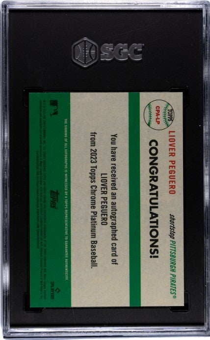 2023 Topps Chrome Platinum Anniversary Liover Peguero Auto Ref. #CPA-LP SGC 10