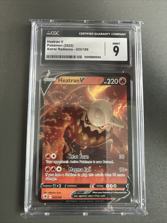 Pokémon TCG Heatran V Sword & Shield - Astral Radiance 025/189 Holo CGC 9