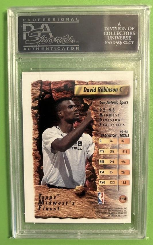 1993 FINEST REFRACTOR DAVID ROBINSON #118 PSA 9 MINT