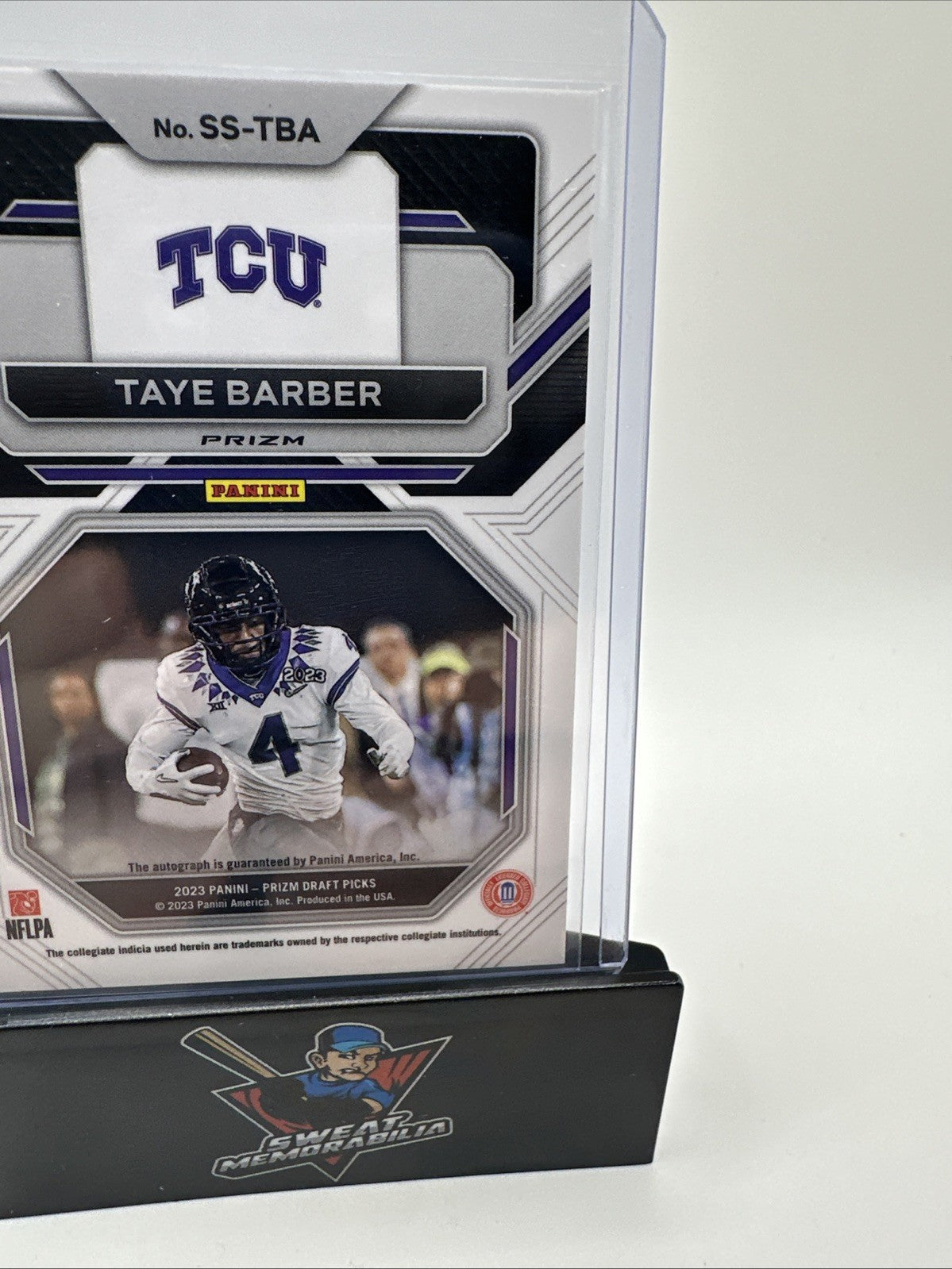 2023 Prizm Draft Picks #SS-TBA Taye Barber Sensational Signatures Gold Ice