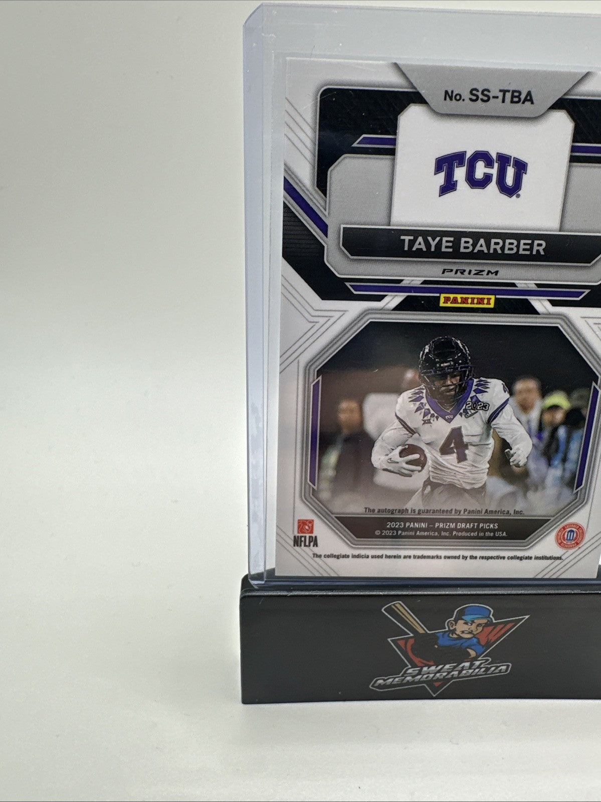 2023 Prizm Draft Picks #SS-TBA Taye Barber Sensational Signatures Gold Ice