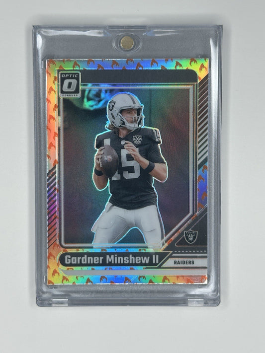 2024 Panini Donruss Optic Gardner Minshew II #100 Flame Prizm