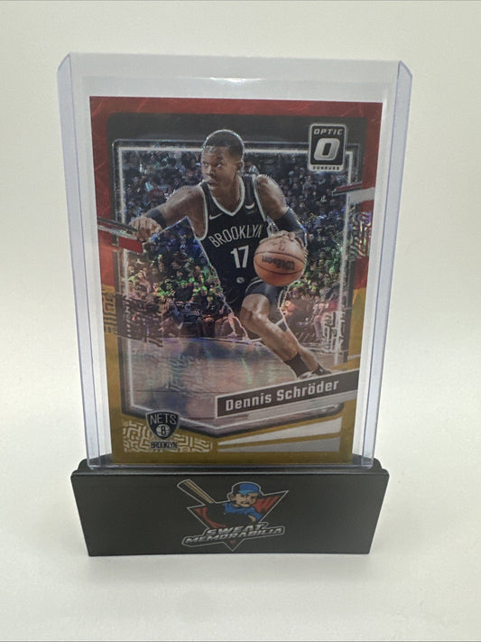 2023-24 Donruss Optic Red & Gold International /99 Dennis Schröder