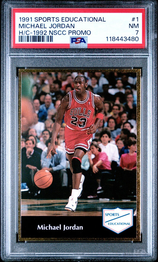 1991 Sports Educational Michael Jordan #1 1992 National Promo PSA 7 RARE
