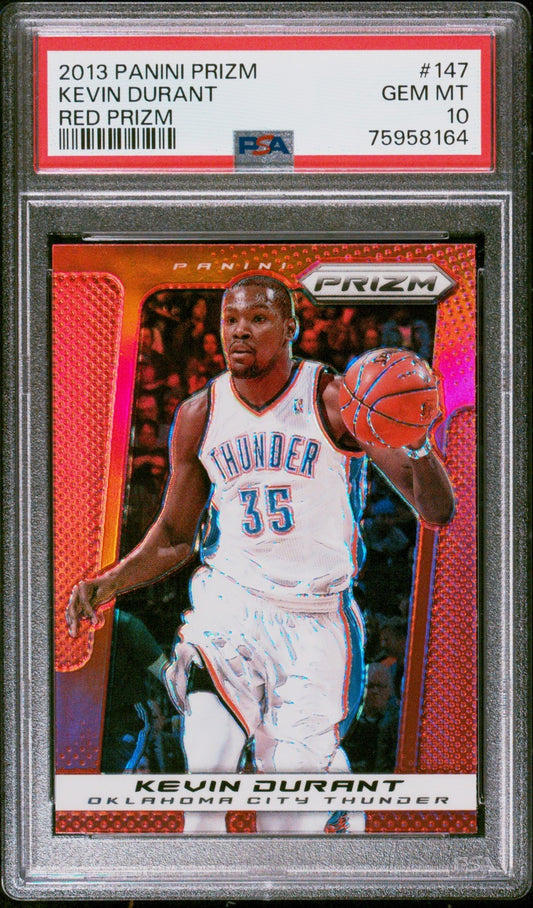 2013 Panini Prizm Kevin Durant Red Prizm #147 PSA 10