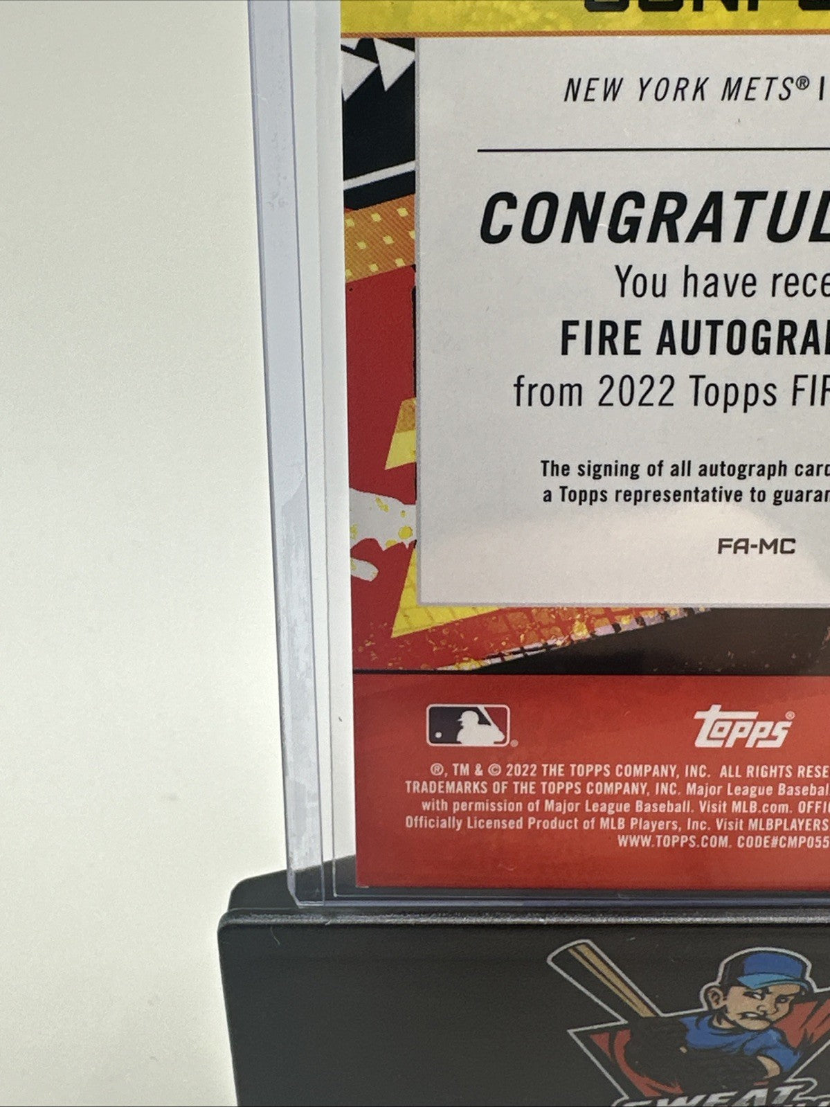 2022 Topps Fire Michael Conforto #FA-MC Auto Gold /75 New York Mets