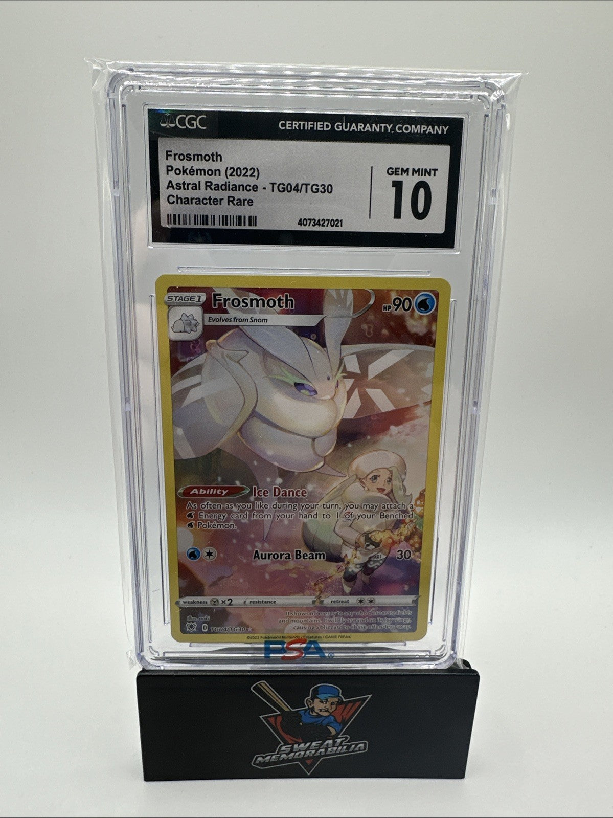 Frosmoth TG04/TG30 Swsh10: Astral Radiance Trainer Gallery Holo PSA 9