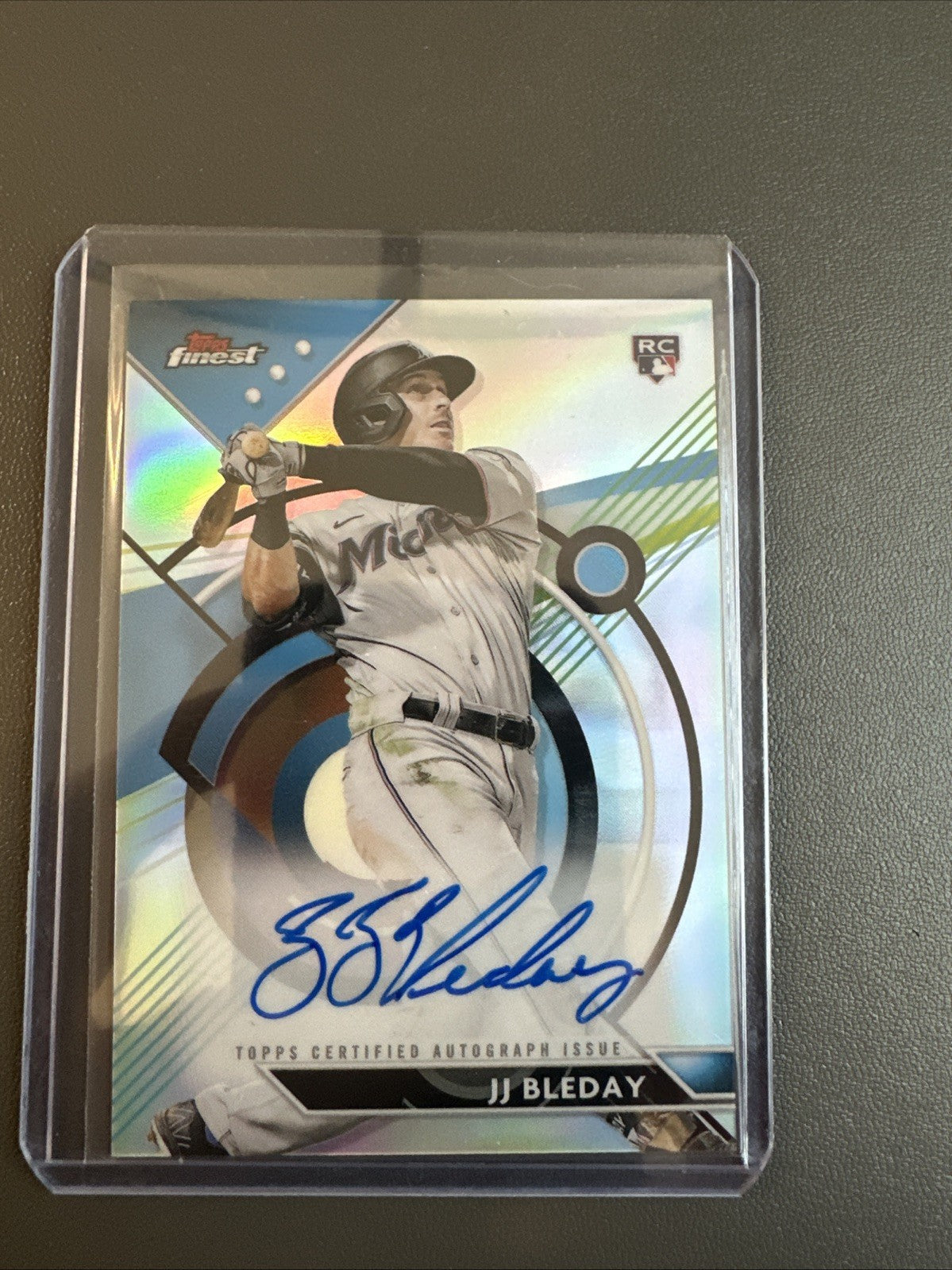 2023 Topps Finest J.J. Bleday Autographed Rookie Card Miami Marlins