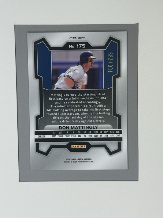 2024 Panini Prizm Don Mattingley Red Prizm 180/299 #175