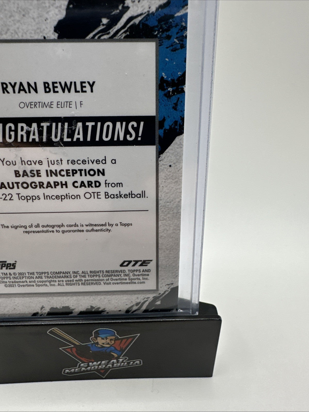 2021-22 Topps Inception OTE Overtime Elite /200 Ryan Bewley #IA-RB3 Auto