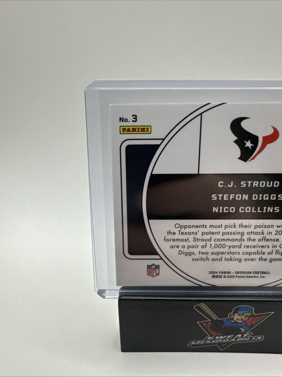 2024 Obsidian Football Nucleus C.J. Stroud Stefon Diggs Collins TEXANS