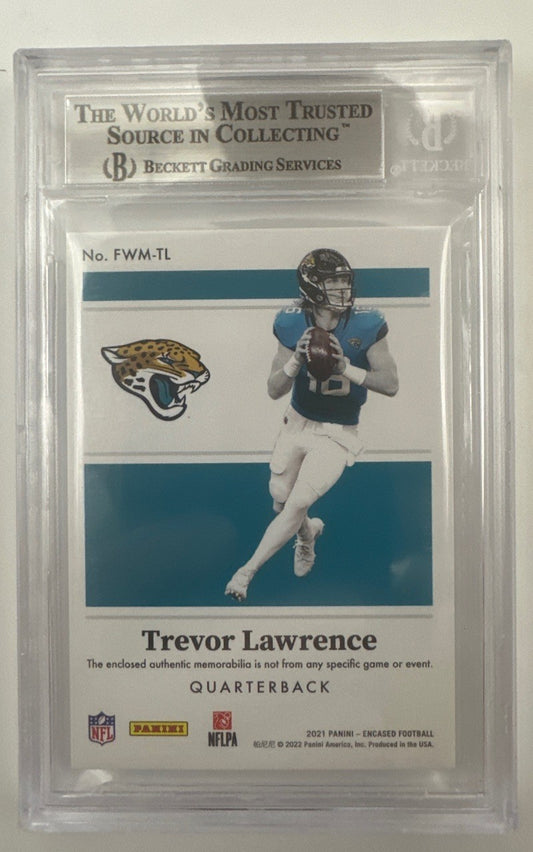 2021 Panini Encased Future Wave Materials Diamond Trevor Lawrence RC #1 BGS 8.5