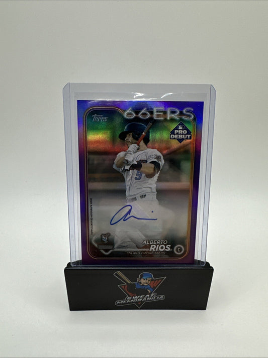 2024 topps pro debut alberto rios auto purple 160 /299