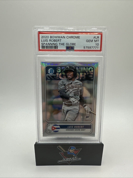2020 Bowman Chrome Luis Robert Spanning The Globe #STG-LR PSA 10 Rookie RC Card