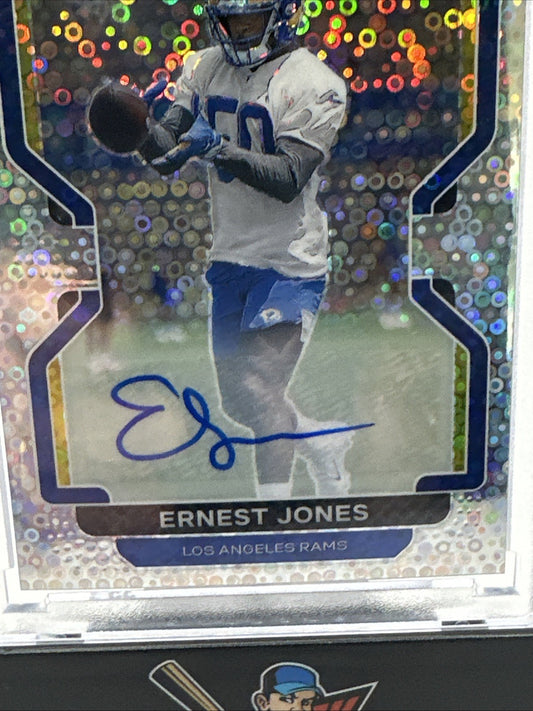 ERNEST JONES 2021 PANINI PRIZM SILVER DISCO NO HUDDLE ROOKIE AUTO RC #421