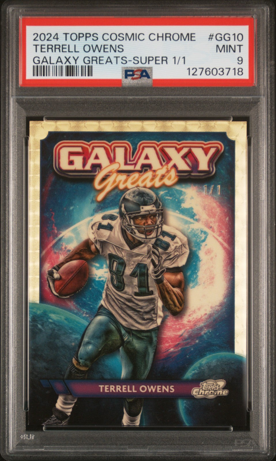 2024 Topps Cosmic Chrome Galaxy Great Terrell Owens 1/1 #GG10 PSA 9 Superfractor