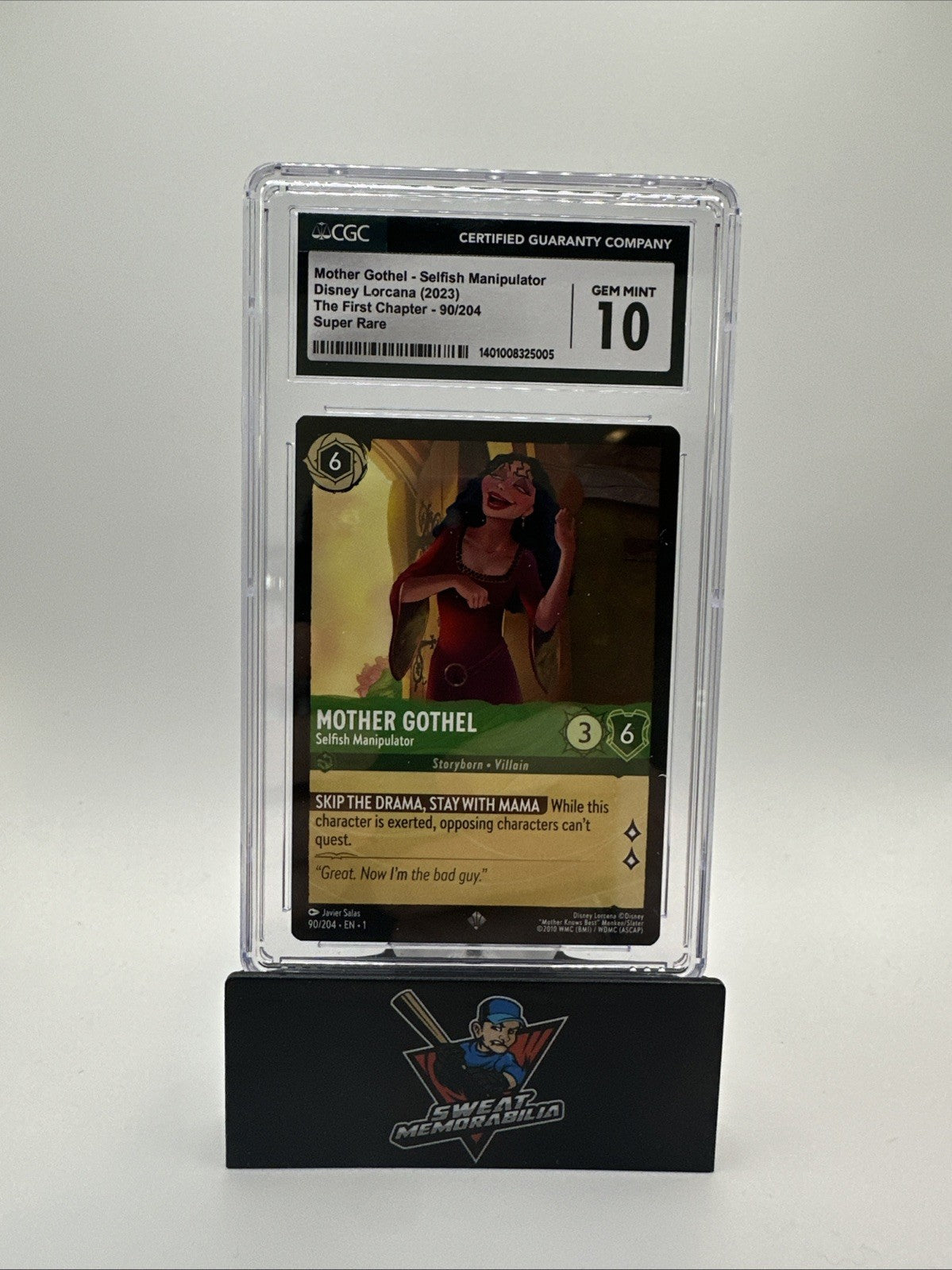 Mother Gothel 90/204 Super Rare Non Foil - Disney Lorcana TCG CGC 10