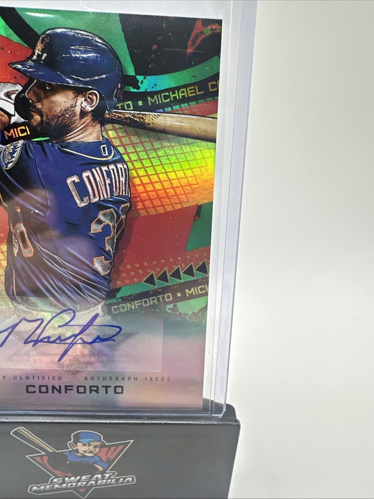 2022 Topps Fire Michael Conforto #FA-MC Auto Gold /75 New York Mets