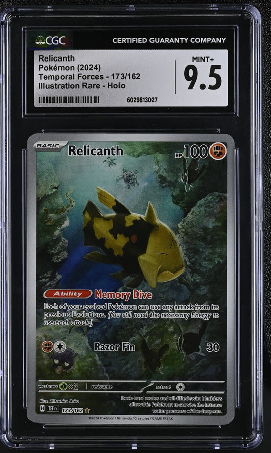 Pokemon 2024 Temporal Forces Relicanth #173/162 CGC 9.5