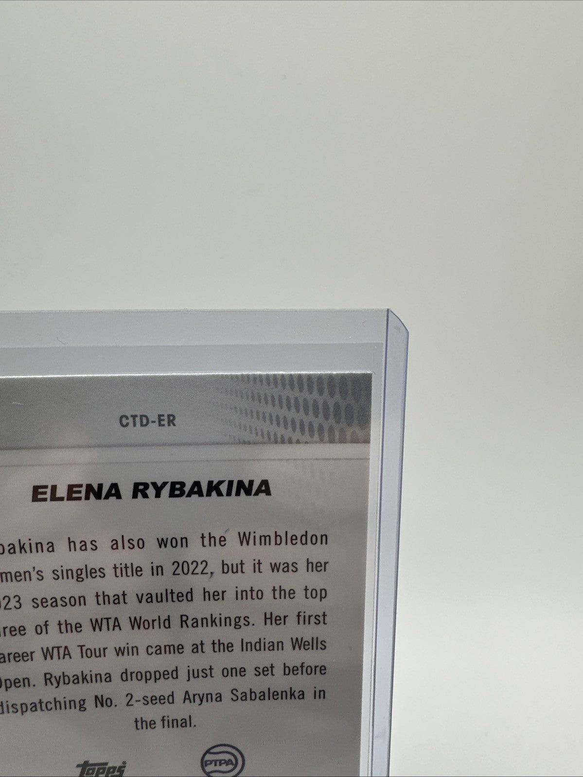 2024 Topps Chrome Tennis Captured ELENA RYBANKINA #CTD-ER