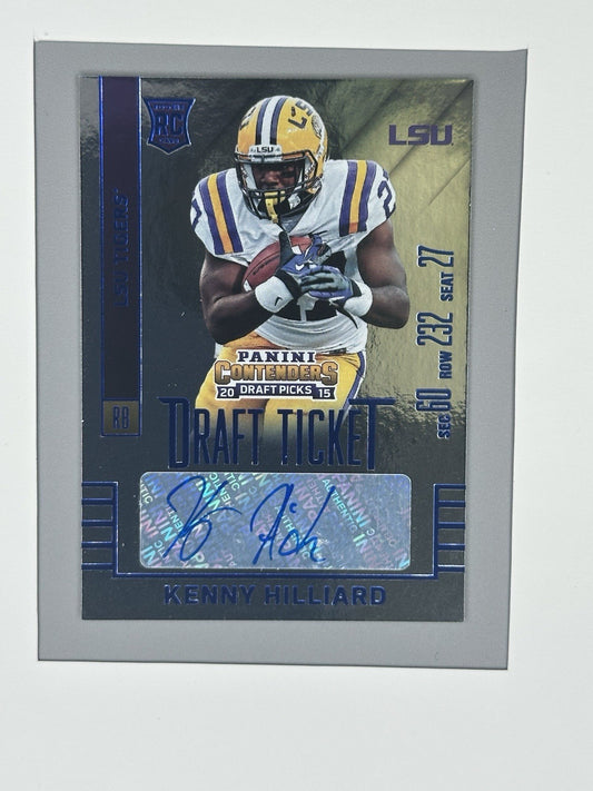 2015 Contenders Draft Picks College Ticket Kenny Hilliard Blue Foil Auto #263