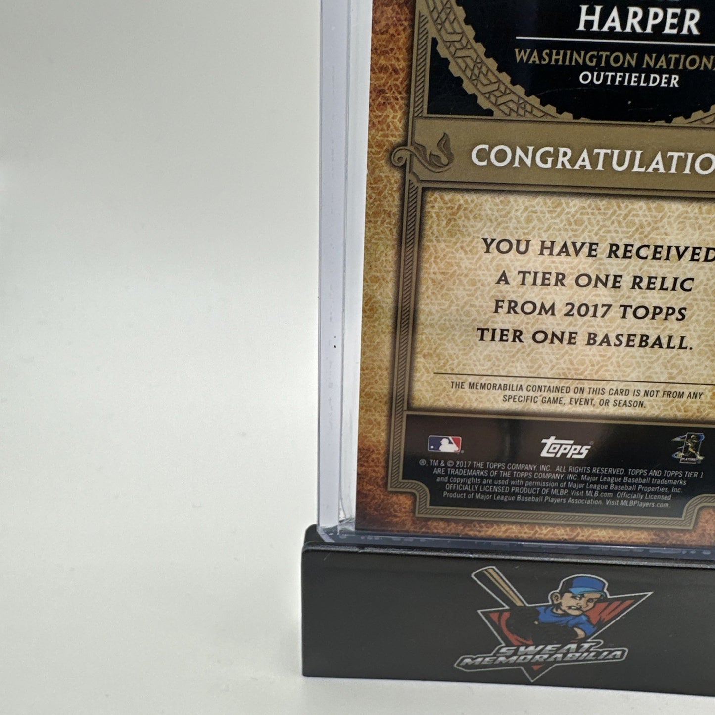 2017 Topps Tier One Relic  #T1R BH Bryce Harper No 309/331