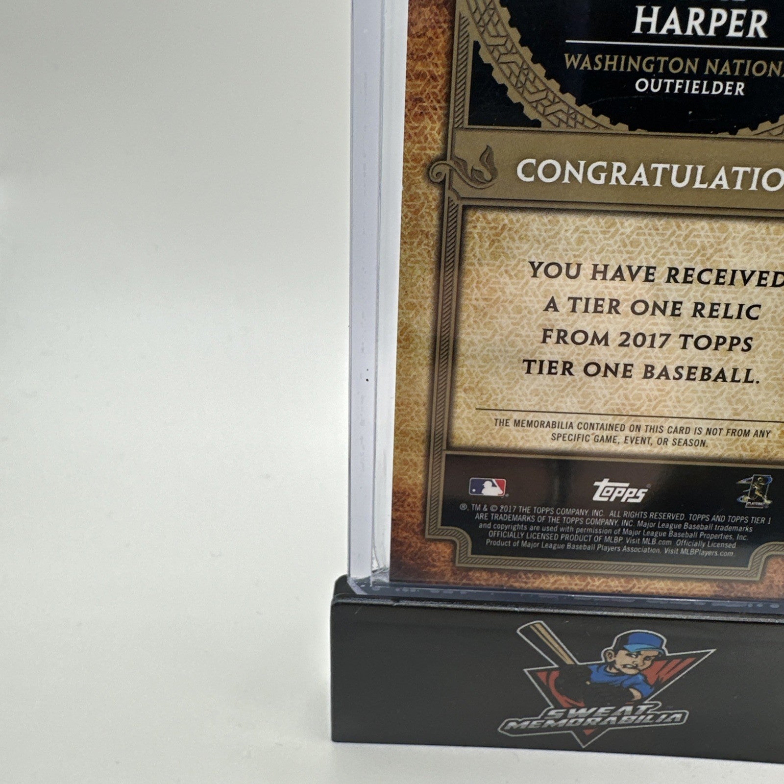 2017 Topps Tier One Relic  #T1R BH Bryce Harper No 309/331