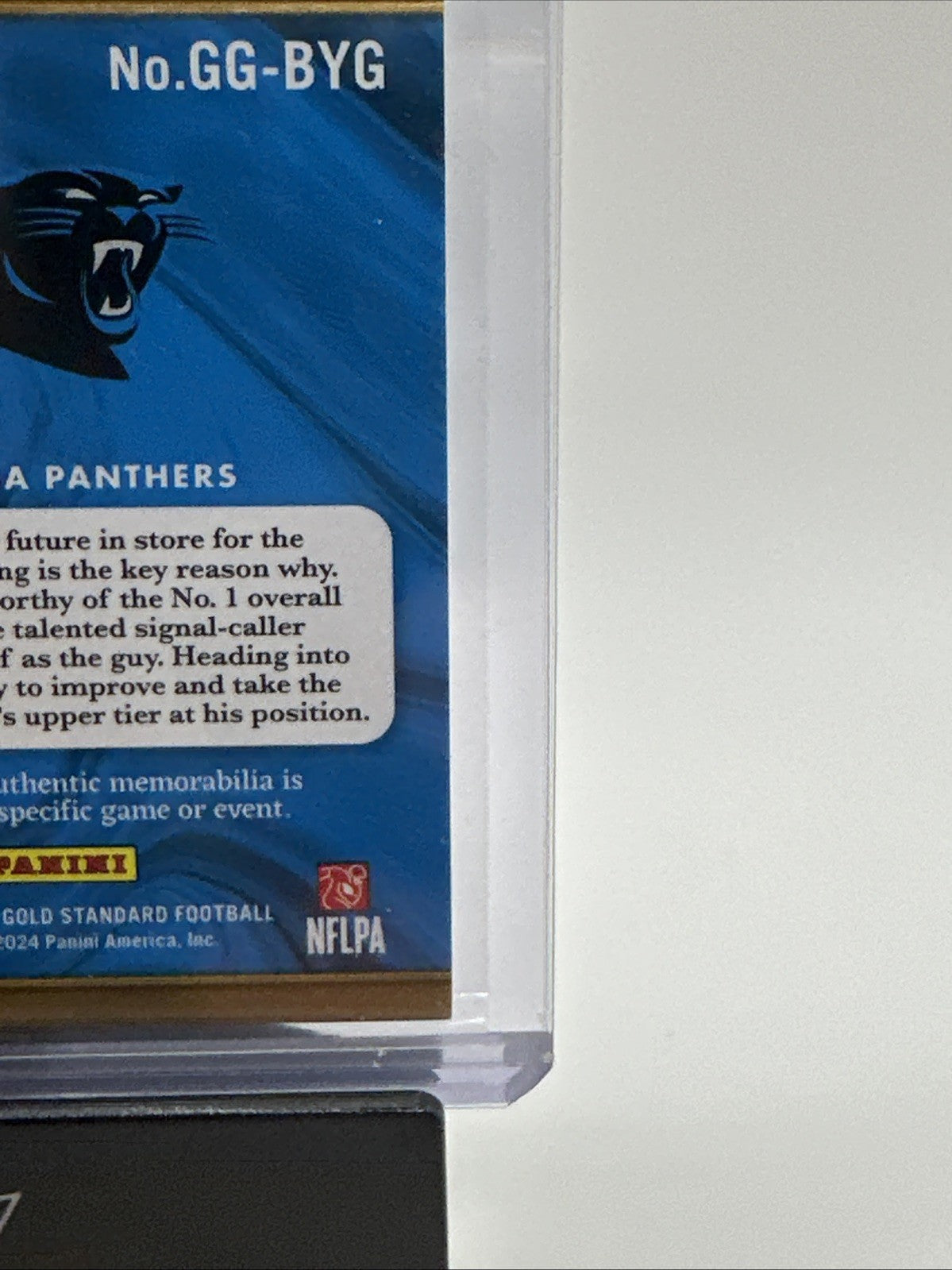 2024 Gold Standard Bryce Young Gold Gear 3 Color Patch 11/24 Panthers