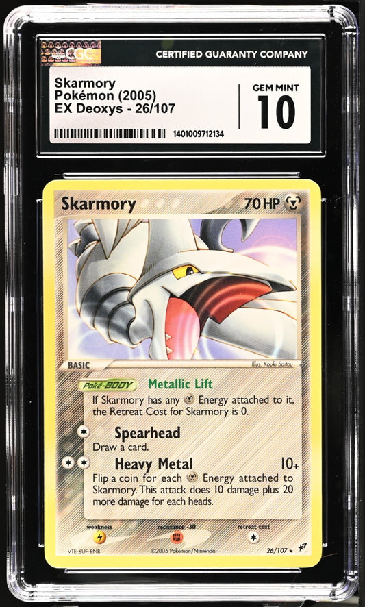 2005 Pokemon EX Deoxys Skarmory #26/107 CGC 10