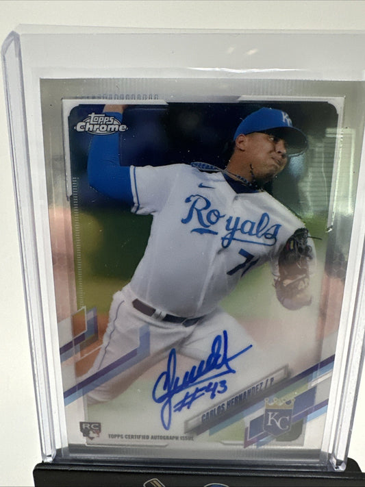 2021 Topps Chrome Carlos Hernandez Auto Autograph Rookie Card RC #RA-CHE