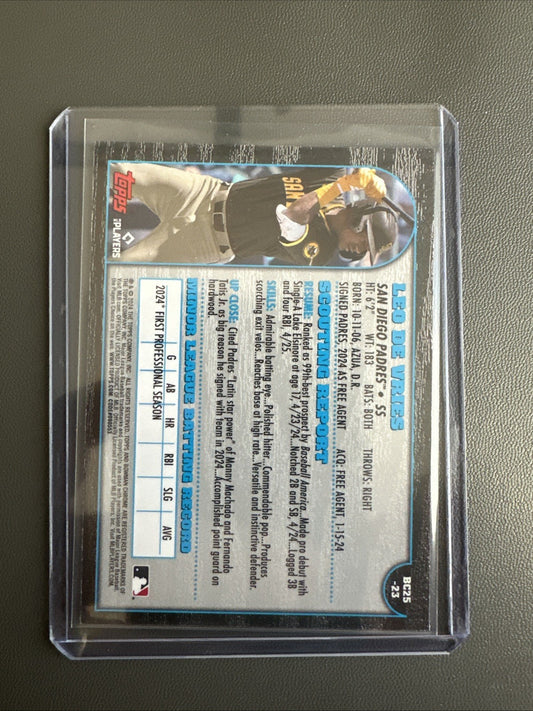 2024 Bowman Chrome - 1999 BC 25th Anniversary #BC25-23 Leo De Vries