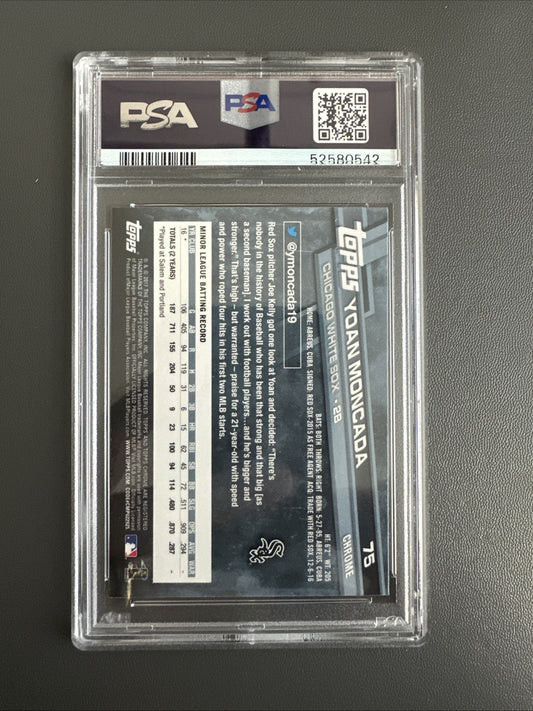 2017 Topps Chrome #75 Yoan Moncada Running Rookie RC PSA 10