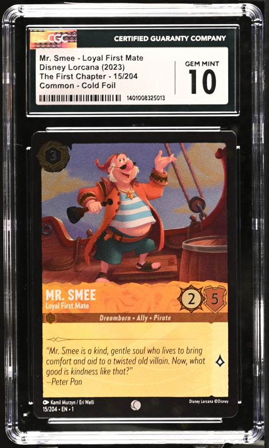 2023 Disney Lorcana The First Chapter Mr. Smee #15/204 CGC 10