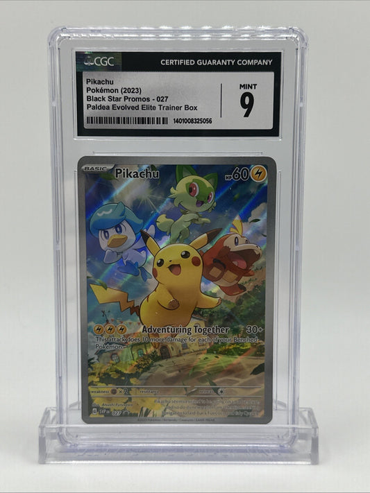 Pikachu 027 Black Star Promos, CGC 9.0
