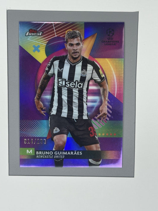 2024 Topps Finest Bruno Guimaraes UEFA Purple 014/299 #45