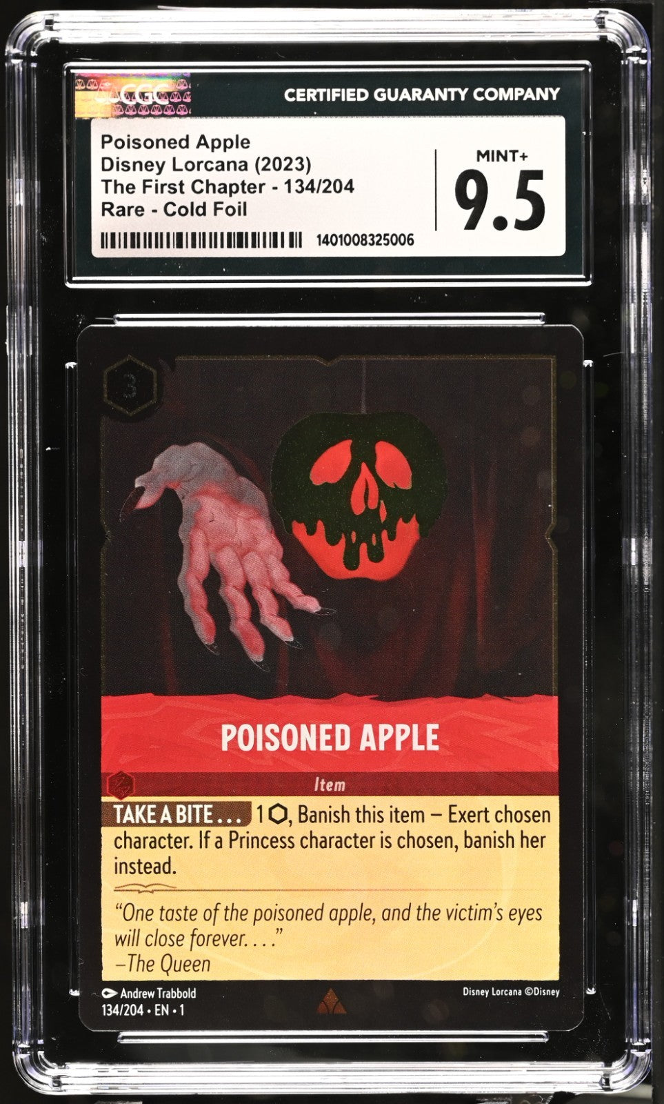 2023 Disney Lorcana The First Chapter Poisoned Apple #134/204 CGC 9.5