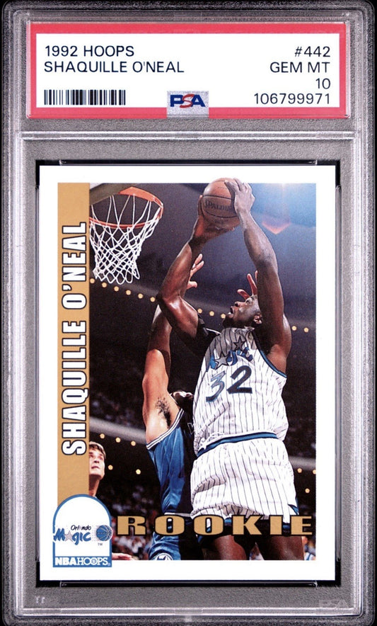 Shaquille O'Neal 1992-93 Hoops Skybox #442 PSA 10 Rookie