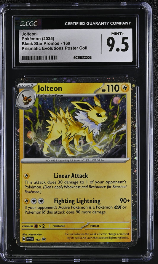 Pokemon 2025 Black Star Promos Jolteon #169 CGC 9.5