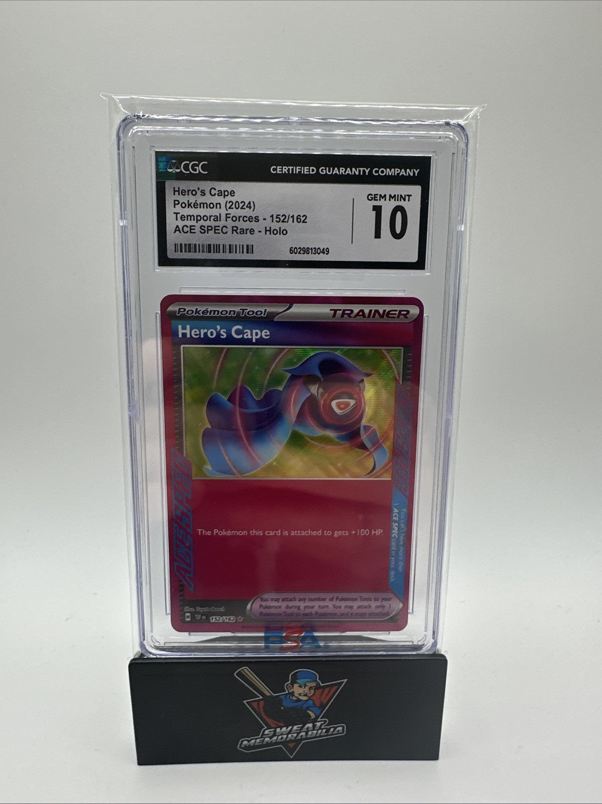 Pokemon Temporal Forces Hero's Cape 152/162 CGC GEM MINT 10 Ace Spec Rare Holo