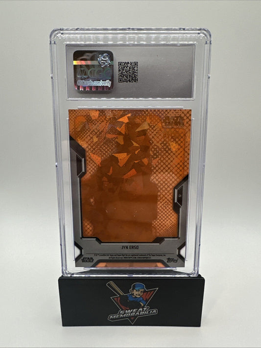 2023 Topps Star Wars Jyn Erso High Tek Orange Refractor /25 CGC 10