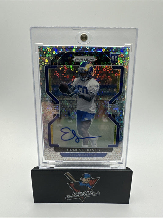 ERNEST JONES 2021 PANINI PRIZM SILVER DISCO NO HUDDLE ROOKIE AUTO RC #421