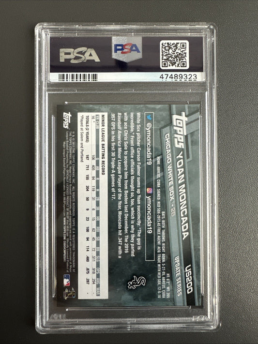 2017 Topps Update #US200 Yoan Moncada RC PSA 10 GEM MINT