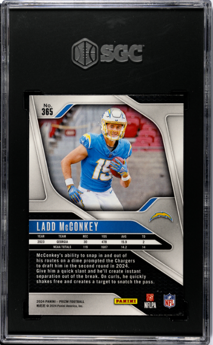 2024 Panini Prizm Ladd Mcconkey #365 SGC 9