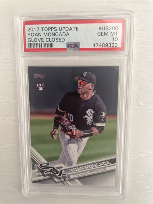 2017 Topps Update Yoan Moncada Glove Closed #US200 PSA 10