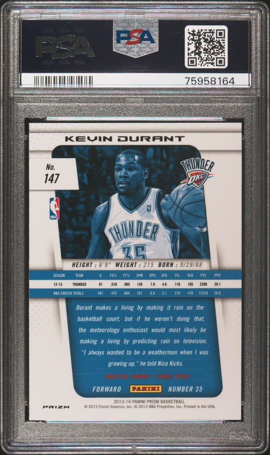 2013 Panini Prizm Kevin Durant Red Prizm #147 PSA 10