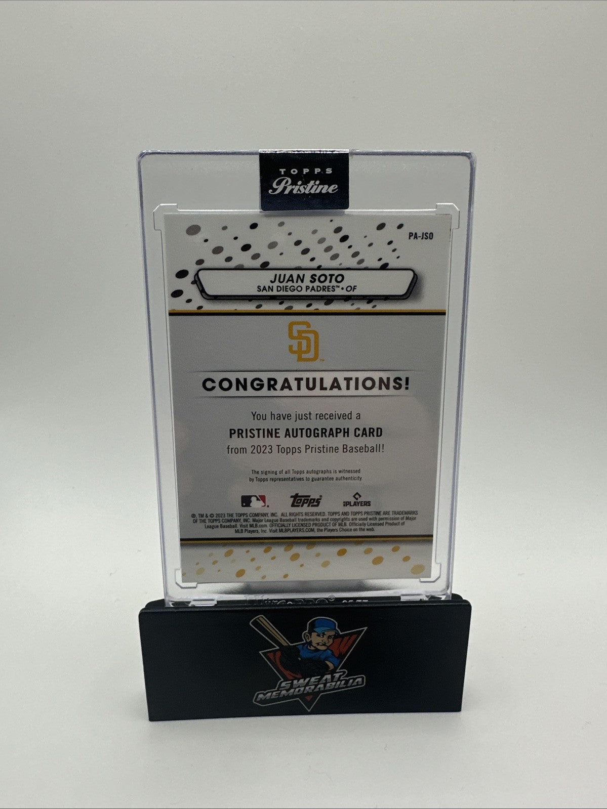 JUAN SOTO 2023 TOPPS PRISTINE PADRES AUTO #PL-JSO
