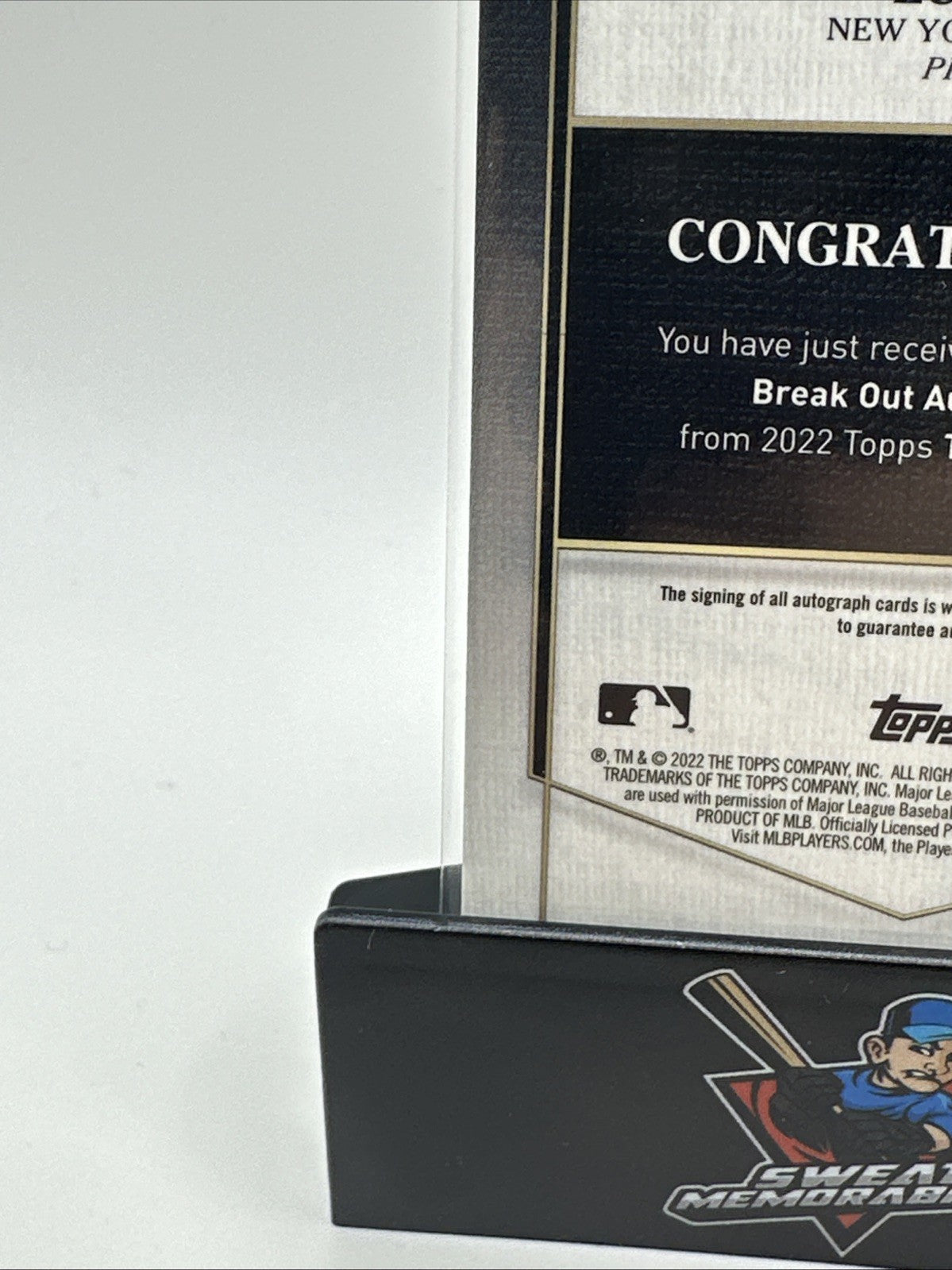 Luis Gil On Card Auto 2022 Topps Tier One Break Out Autograph Card /299. MINT